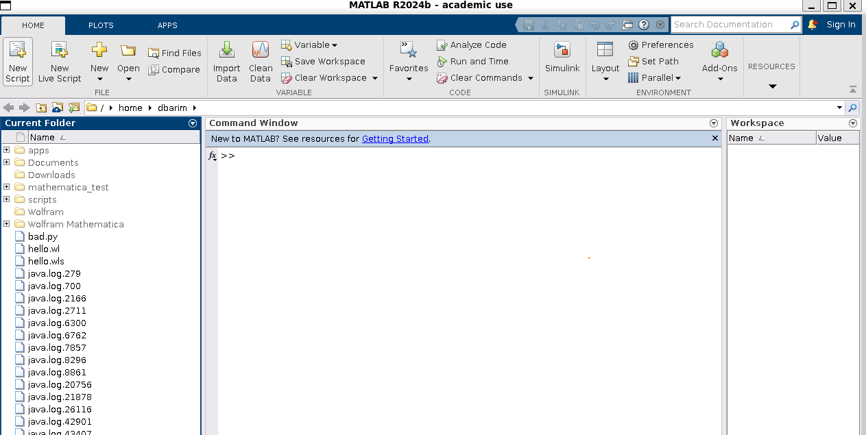 MATLAB GUI launched over X11